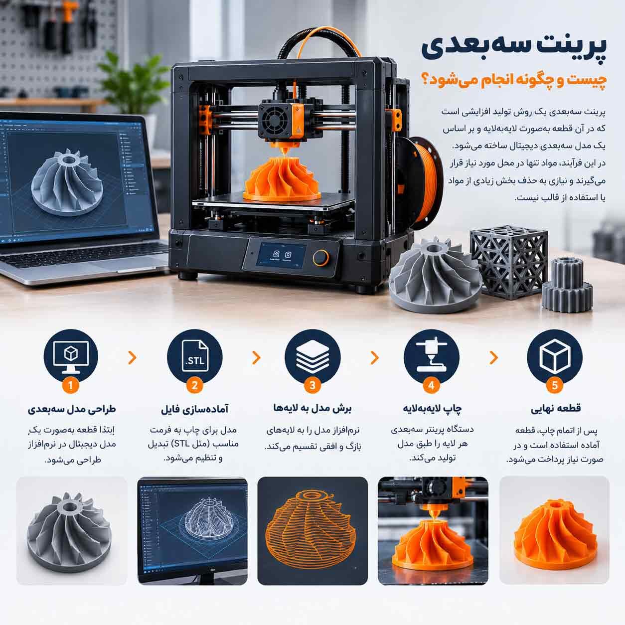 مراحل پرینت سه بعدی